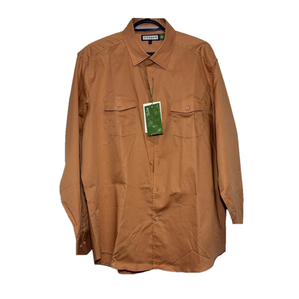 Men's BRAND NEW Tip Top, Long Sleeve, Relaxed Fit, XL, Dress Shirt, Bronze Color